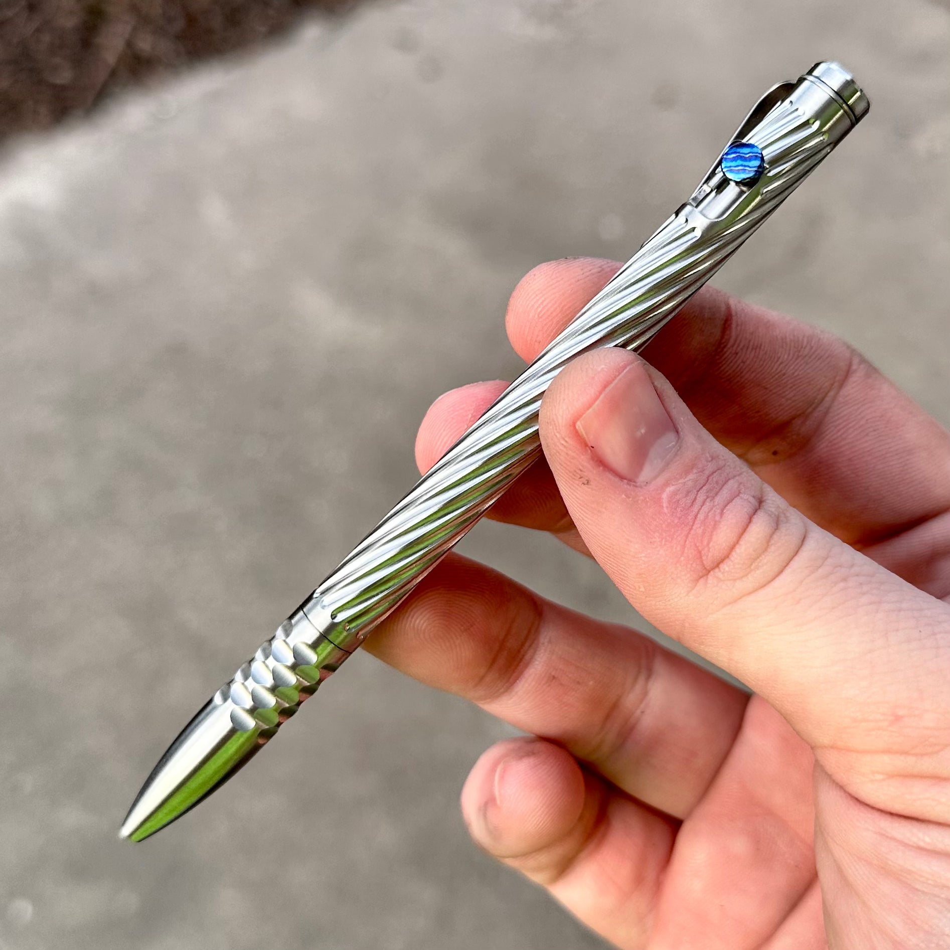 Natural TwisTi with Titanium Damascus Bolt Pin